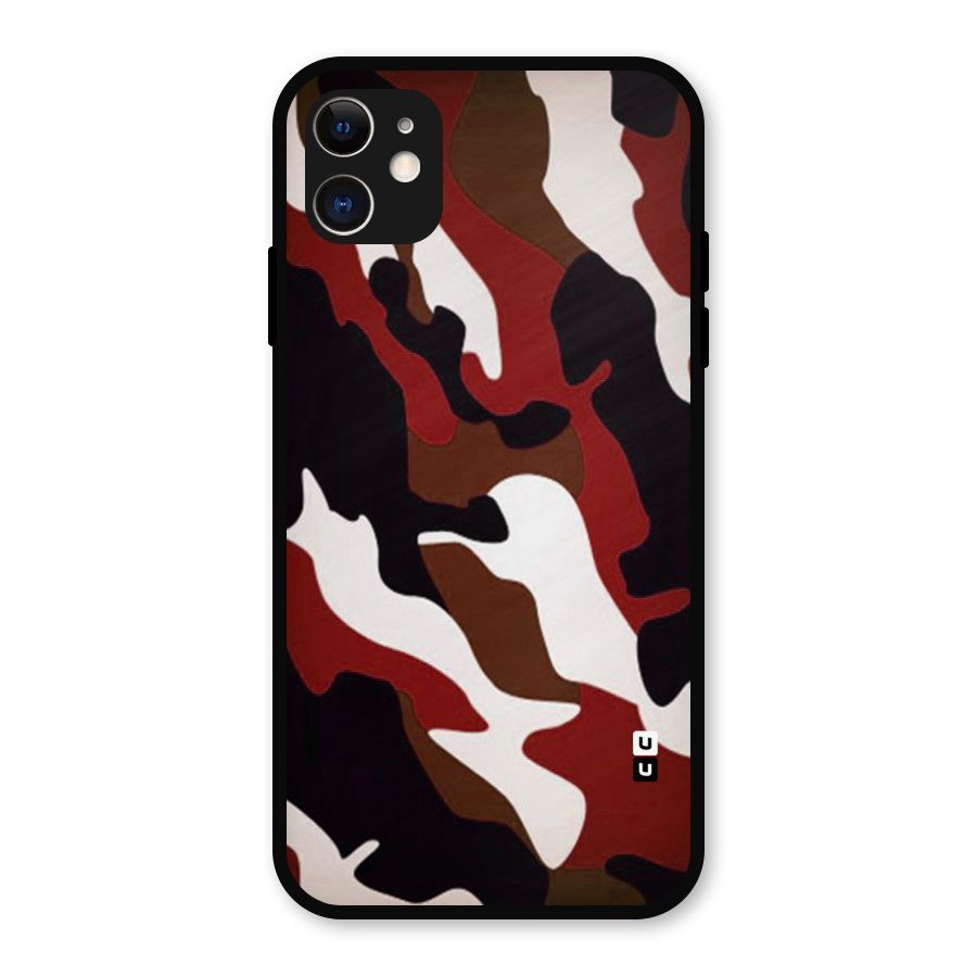 Leapord Pattern Metal Back Case for iPhone 11