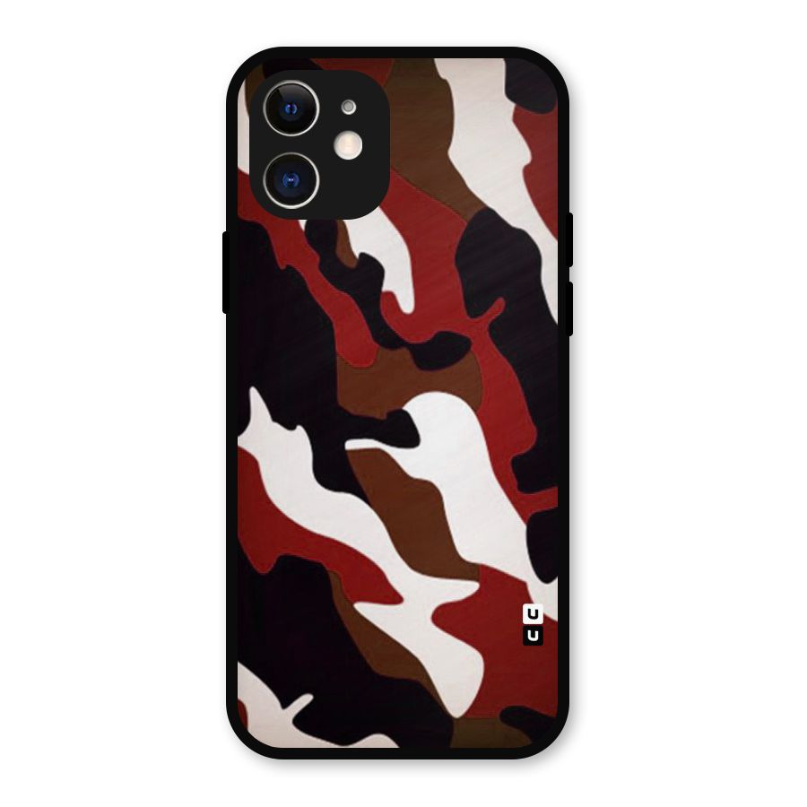Leapord Pattern Metal Back Case for iPhone 12