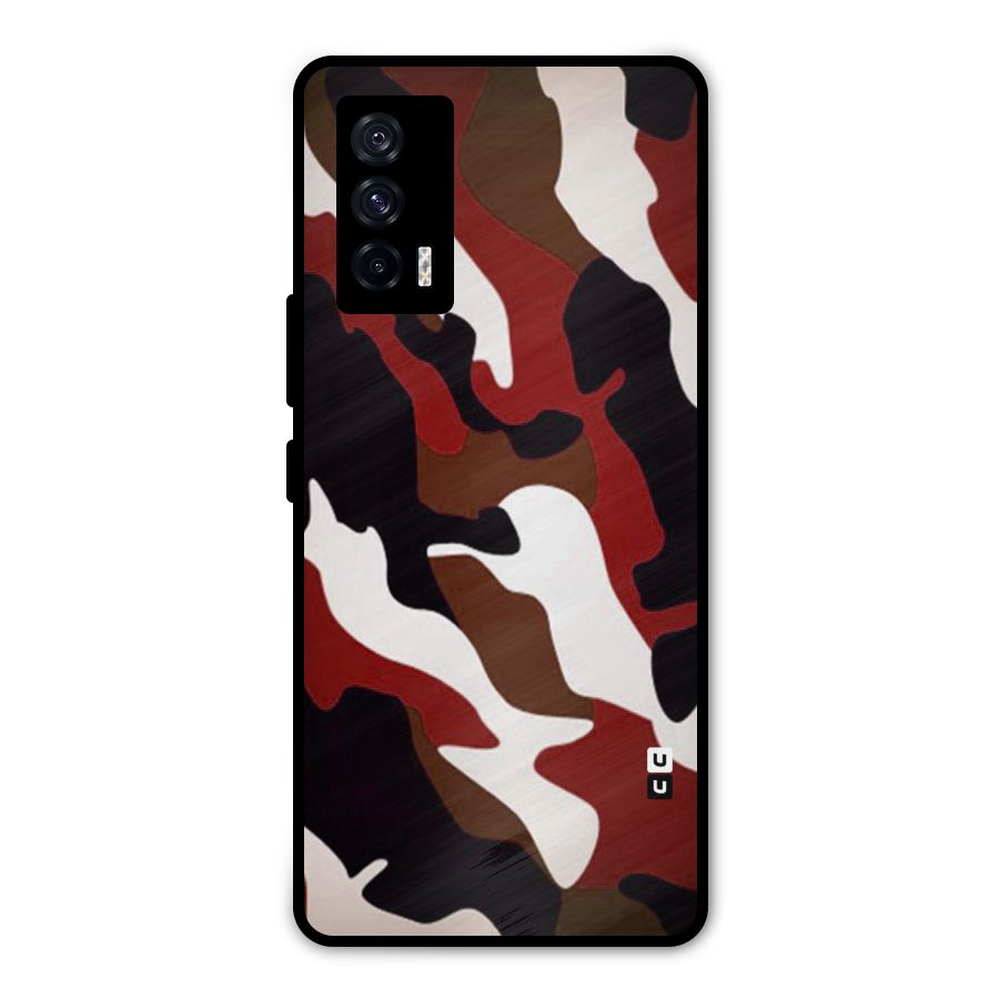 Leapord Pattern Metal Back Case for iQOO 7 5G