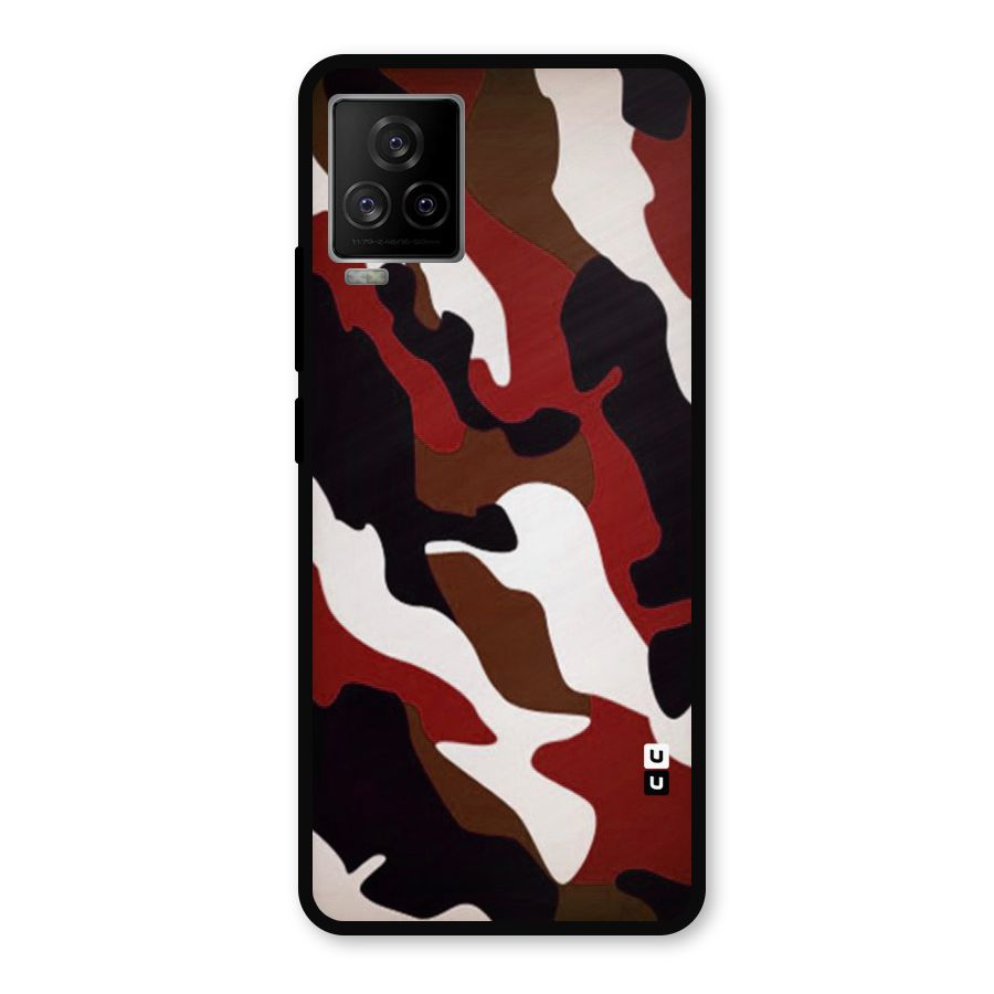 Leapord Pattern Metal Back Case for iQOO 7 Legend 5G