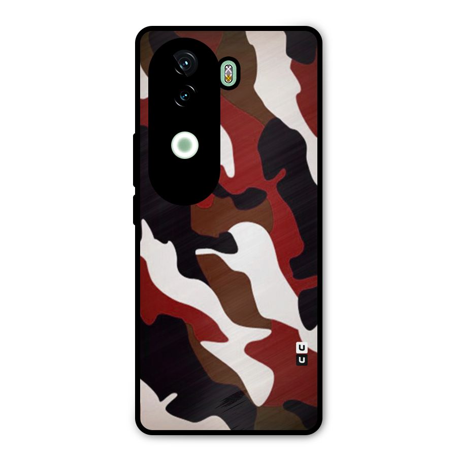 Leapord Pattern Metal Back Case for iQOO Z9s