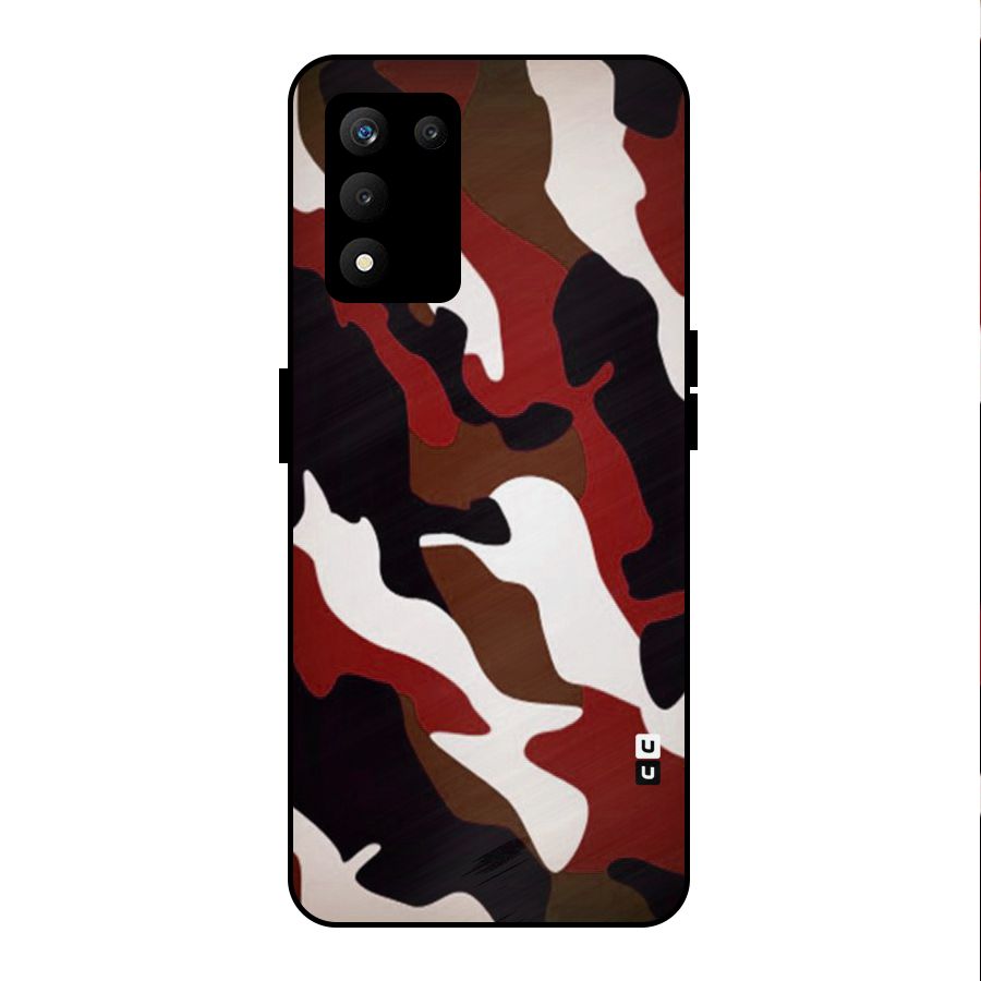 Leapord Pattern Metal Back Case for realme 9 5G SE