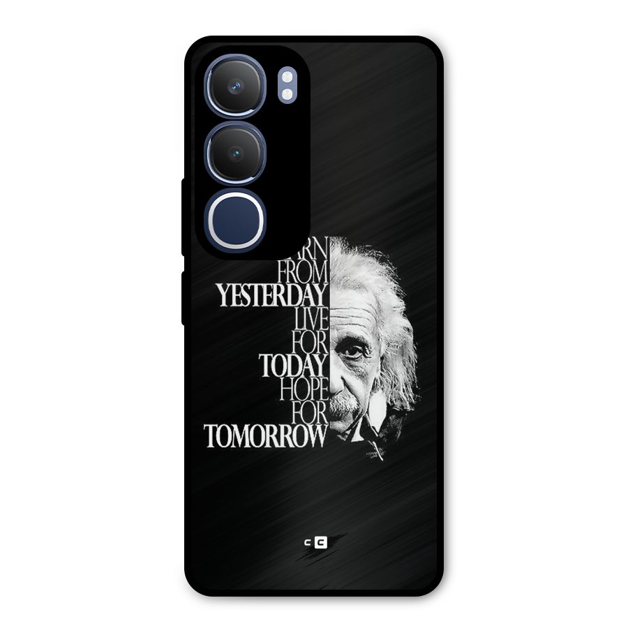 Learn From Yesterday Metal Back Case for Vivo Y29