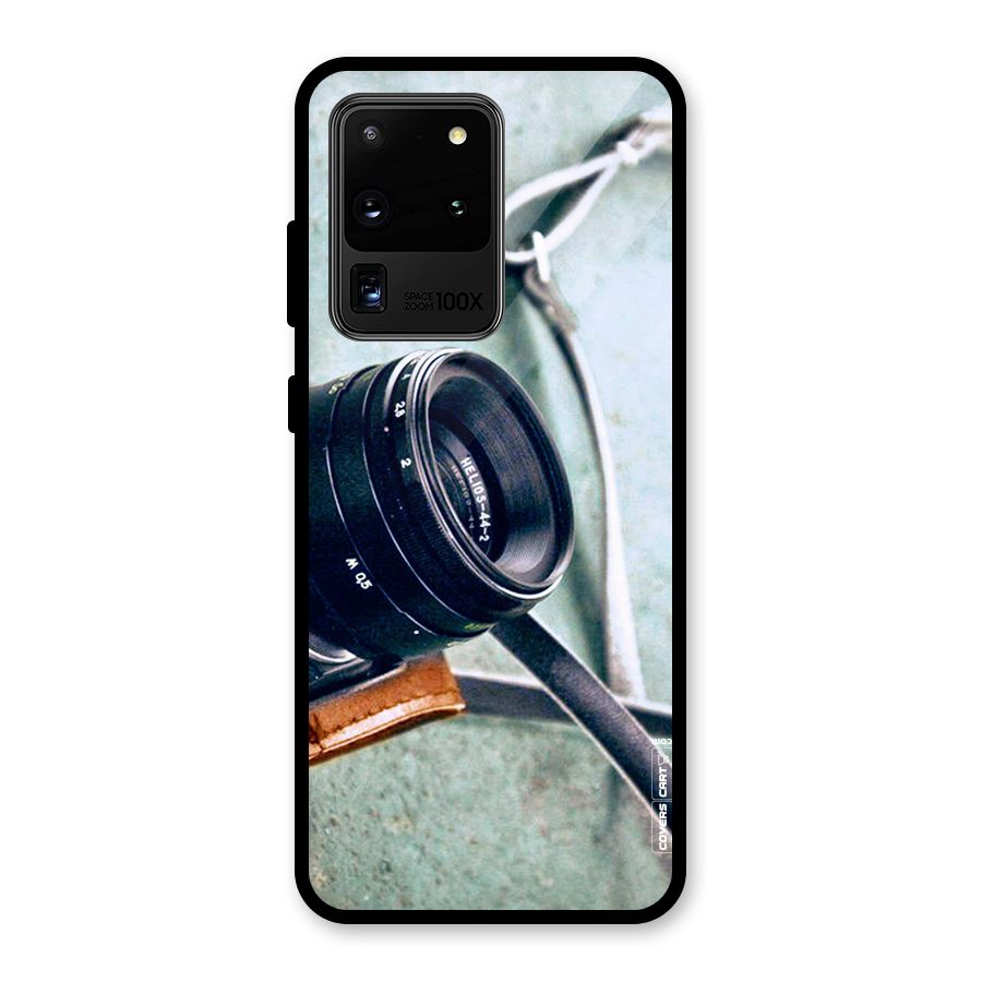Leather Camera Lens Glass Back Case for Galaxy S20 Ultra