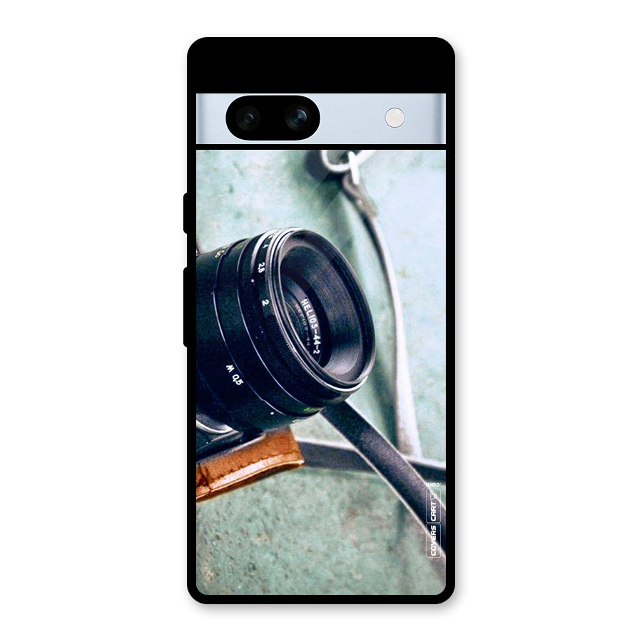 Leather Camera Lens Glass Back Case for Google Pixel 7a