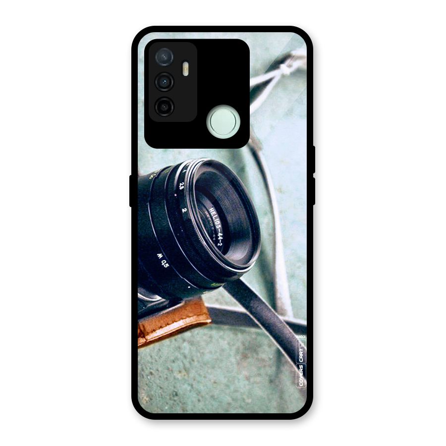 Leather Camera Lens Glass Back Case for Oppo A53