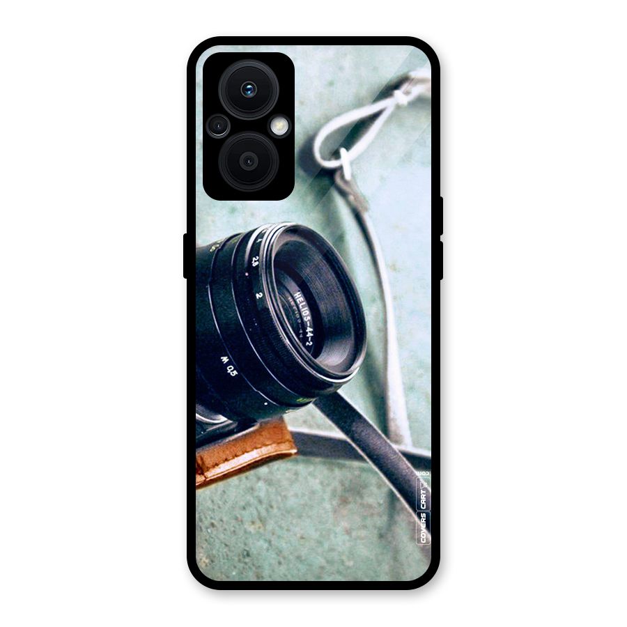 Leather Camera Lens Glass Back Case for Oppo F21s Pro 5G