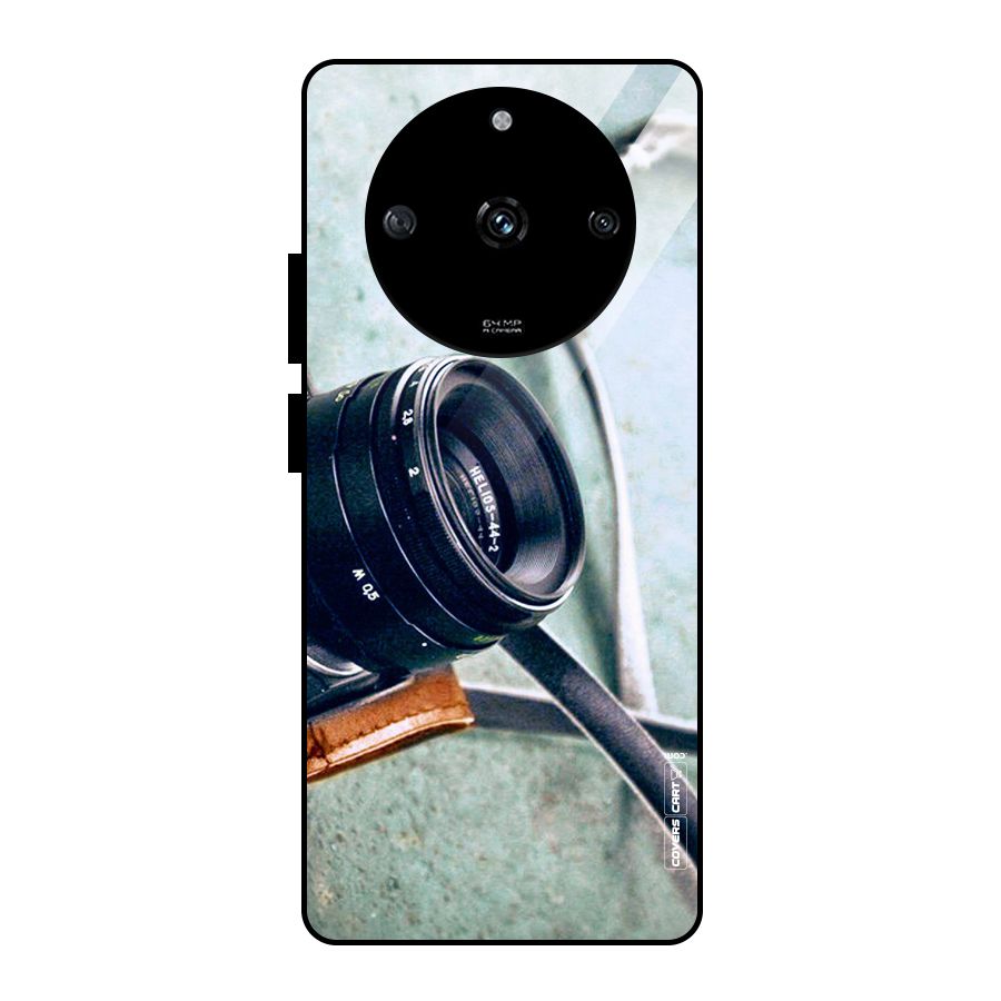 Leather Camera Lens Glass Back Case for Realme Narzo 60 5G