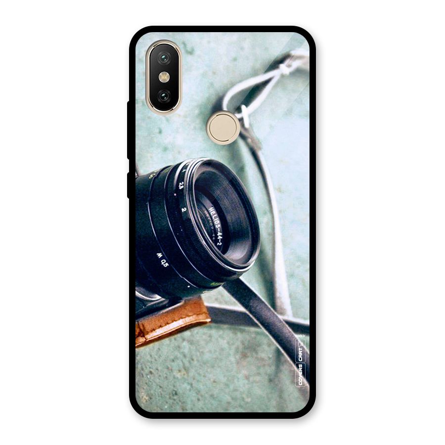 Leather Camera Lens Glass Back Case for Redmi A2
