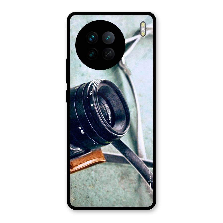 Leather Camera Lens Glass Back Case for Vivo X90