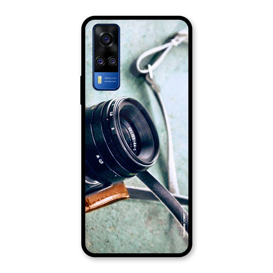 Leather Camera Lens Glass Back Case for Vivo Y31