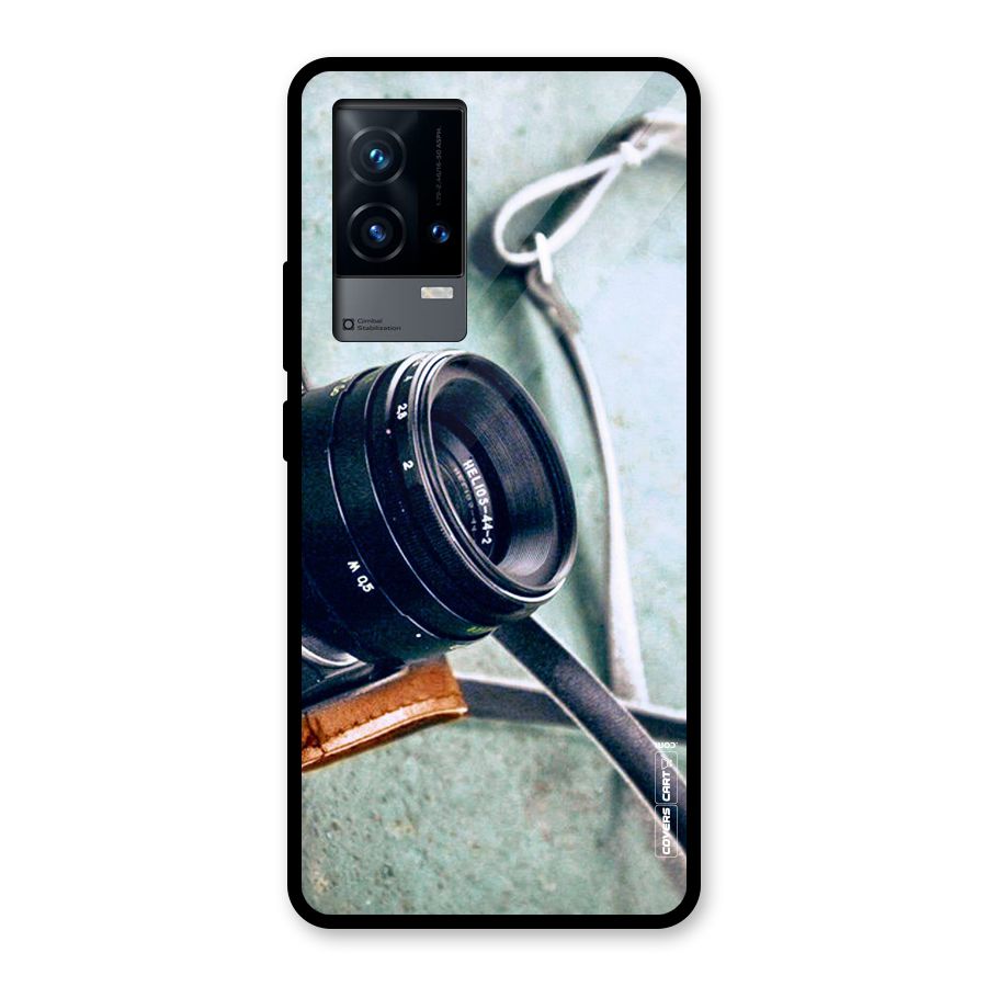 Leather Camera Lens Glass Back Case for iQOO 9 5G