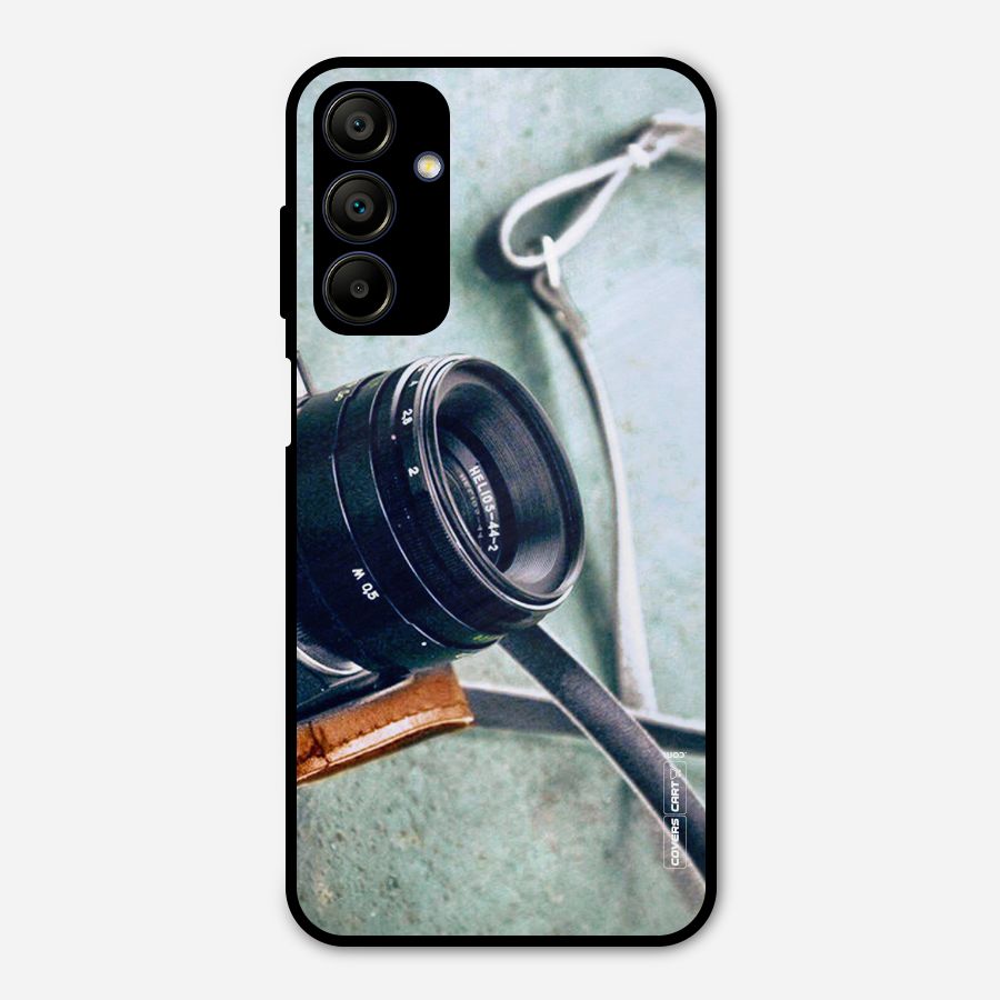 Leather Camera Lens Metal Back Case for Galaxy A15 5G