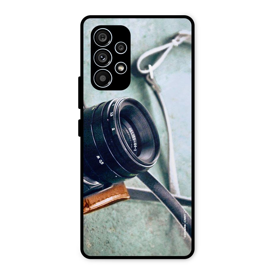 Leather Camera Lens Metal Back Case for Galaxy A53 5G