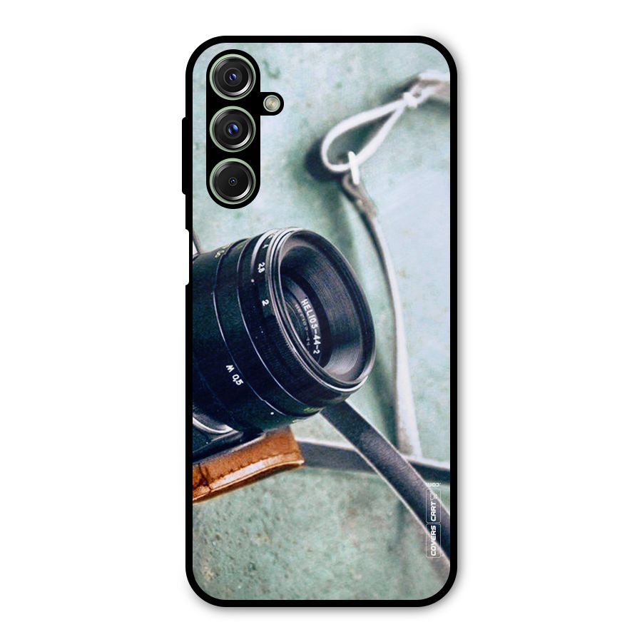 Leather Camera Lens Metal Back Case for Galaxy F34