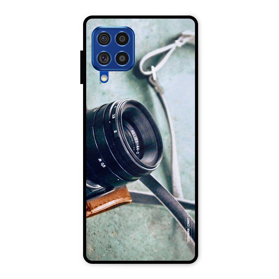 Leather Camera Lens Metal Back Case for Galaxy F62