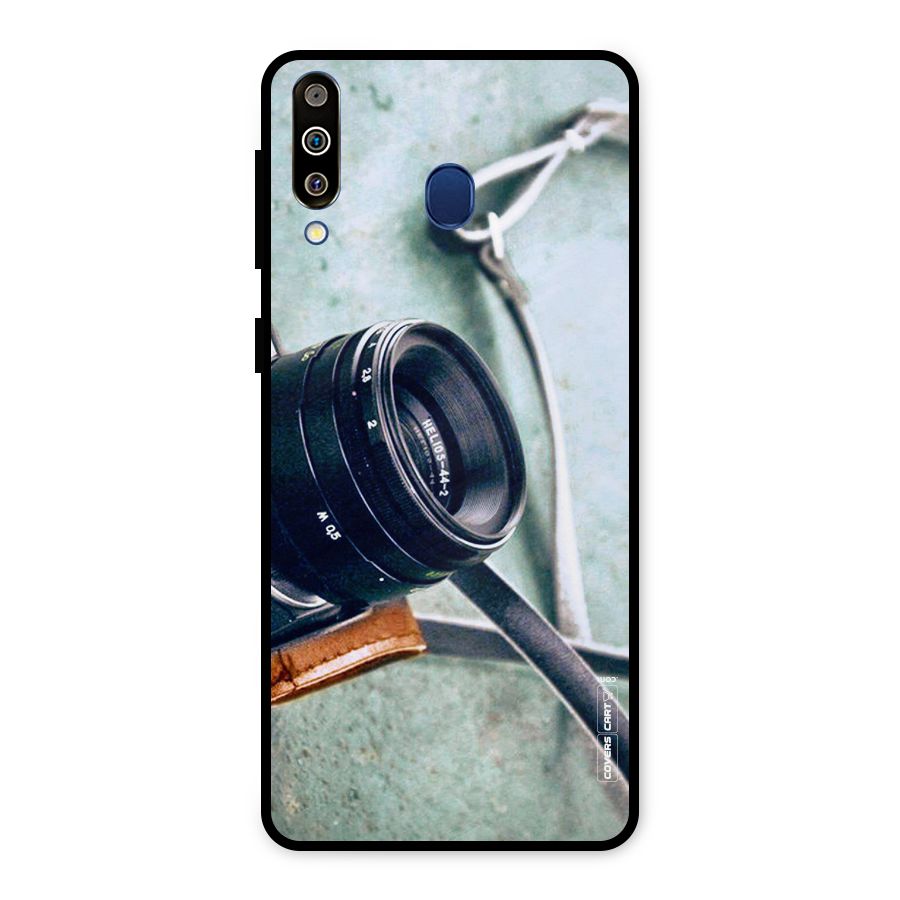 Leather Camera Lens Metal Back Case for Galaxy M30