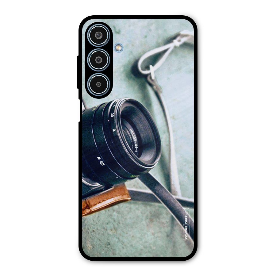 Leather Camera Lens Metal Back Case for Galaxy M35