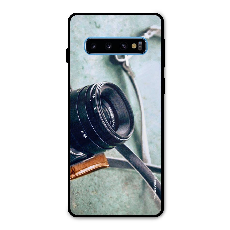 Leather Camera Lens Metal Back Case for Galaxy S10