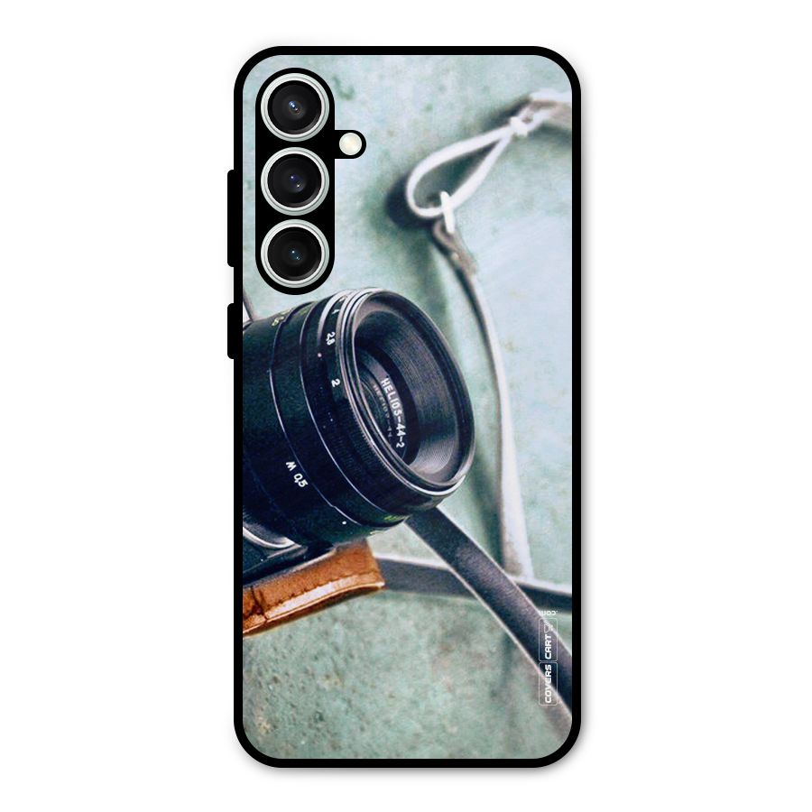 Leather Camera Lens Metal Back Case for Galaxy S23 FE