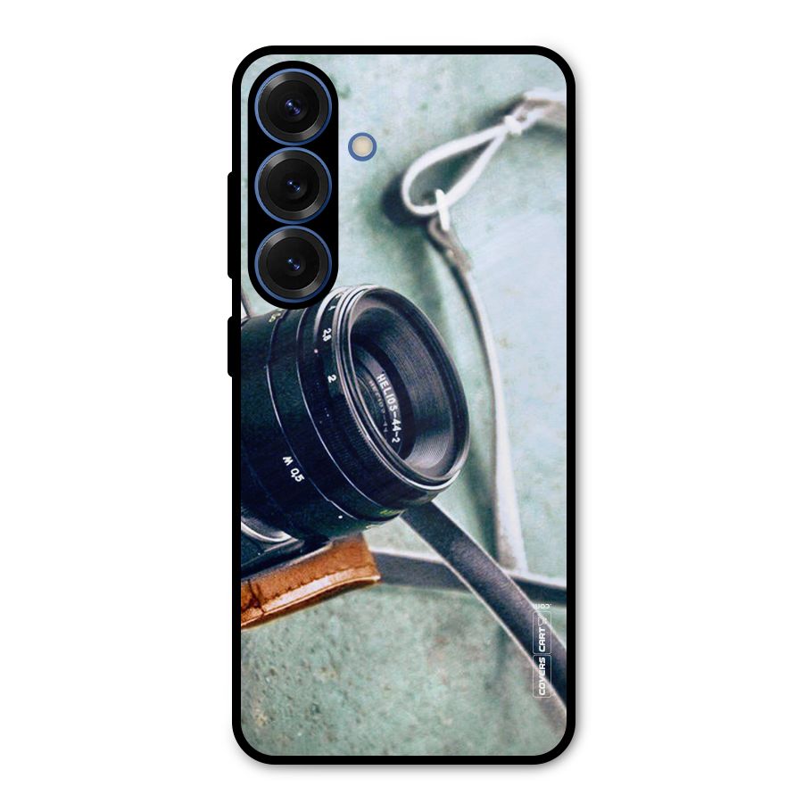 Leather Camera Lens Metal Back Case for Galaxy S25