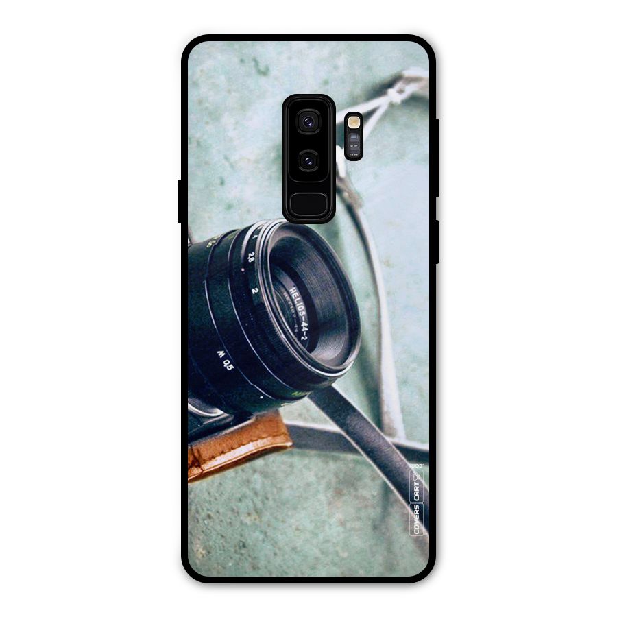 Leather Camera Lens Metal Back Case for Galaxy S9 Plus