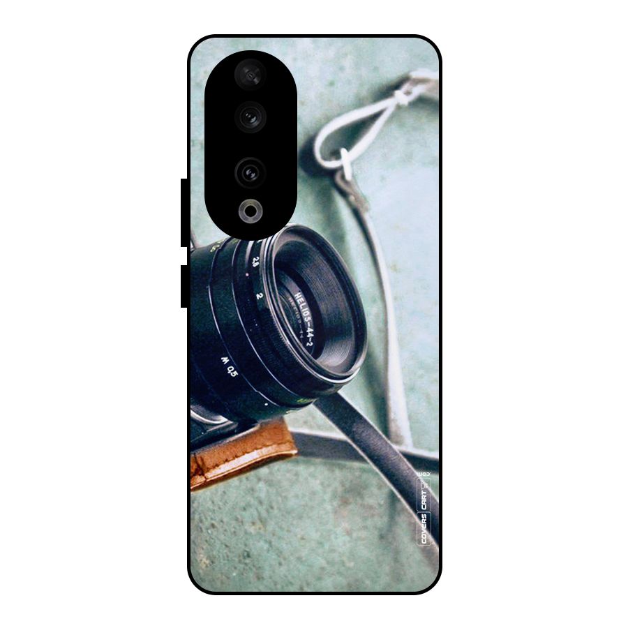 Leather Camera Lens Metal Back Case for Honor 90
