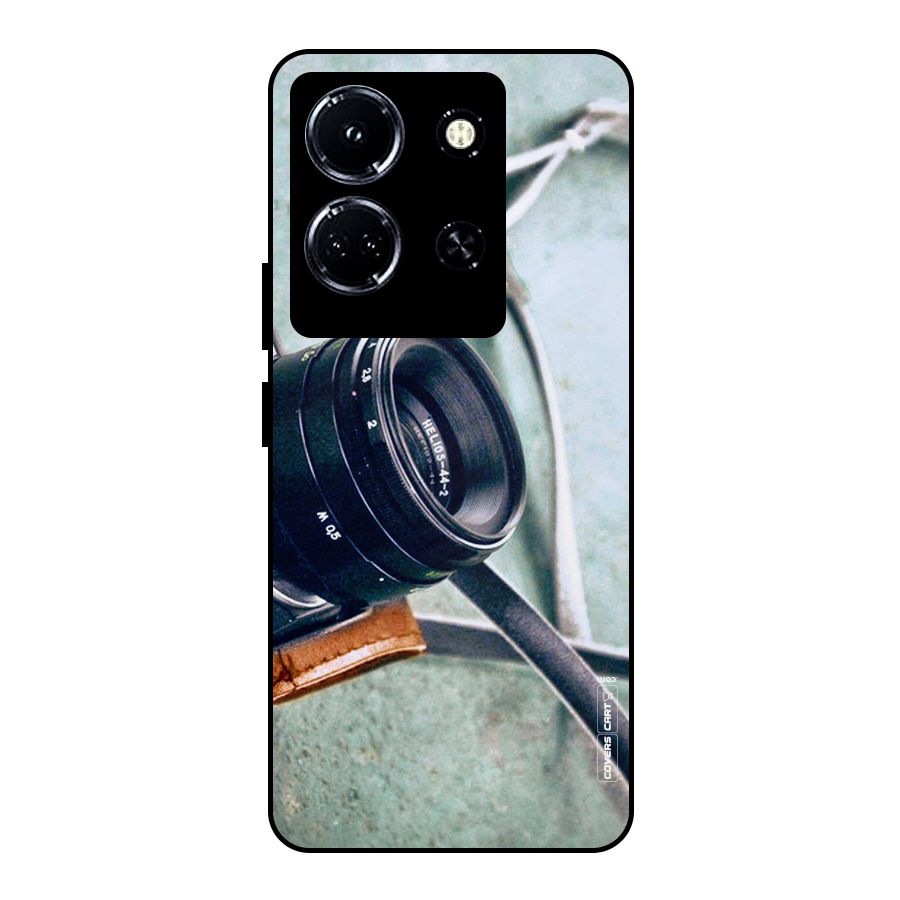 Leather Camera Lens Metal Back Case for Infinix Note 30 5G