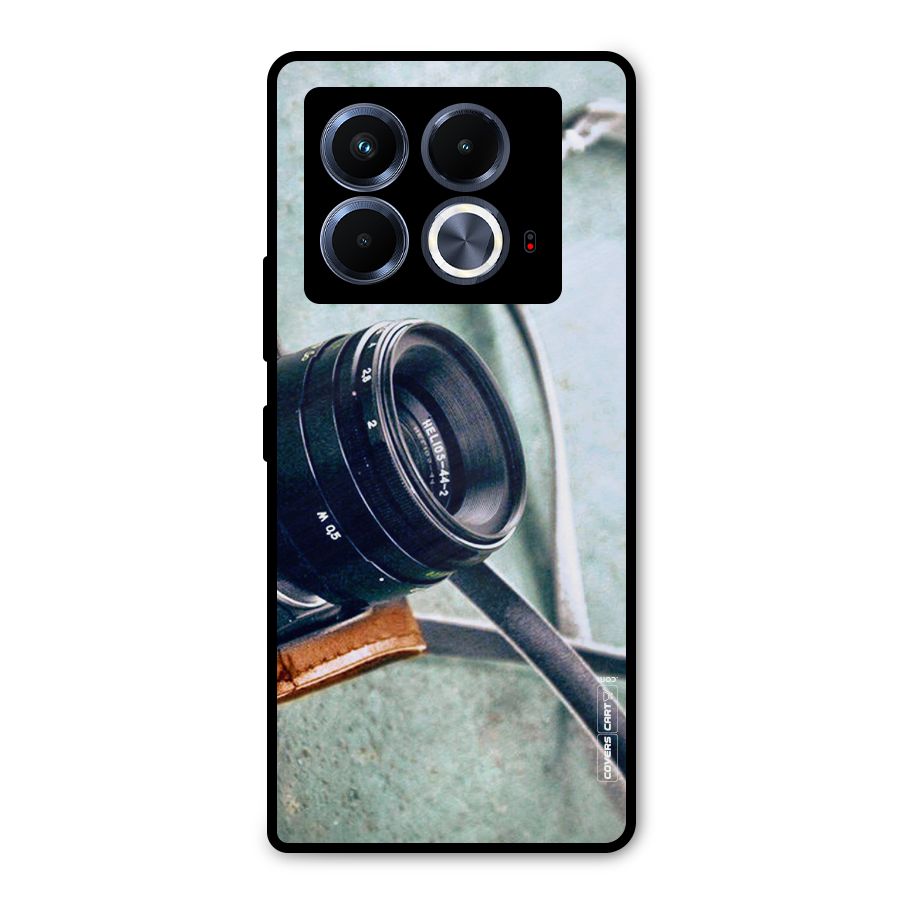 Leather Camera Lens Metal Back Case for Infinix Note 40 5G