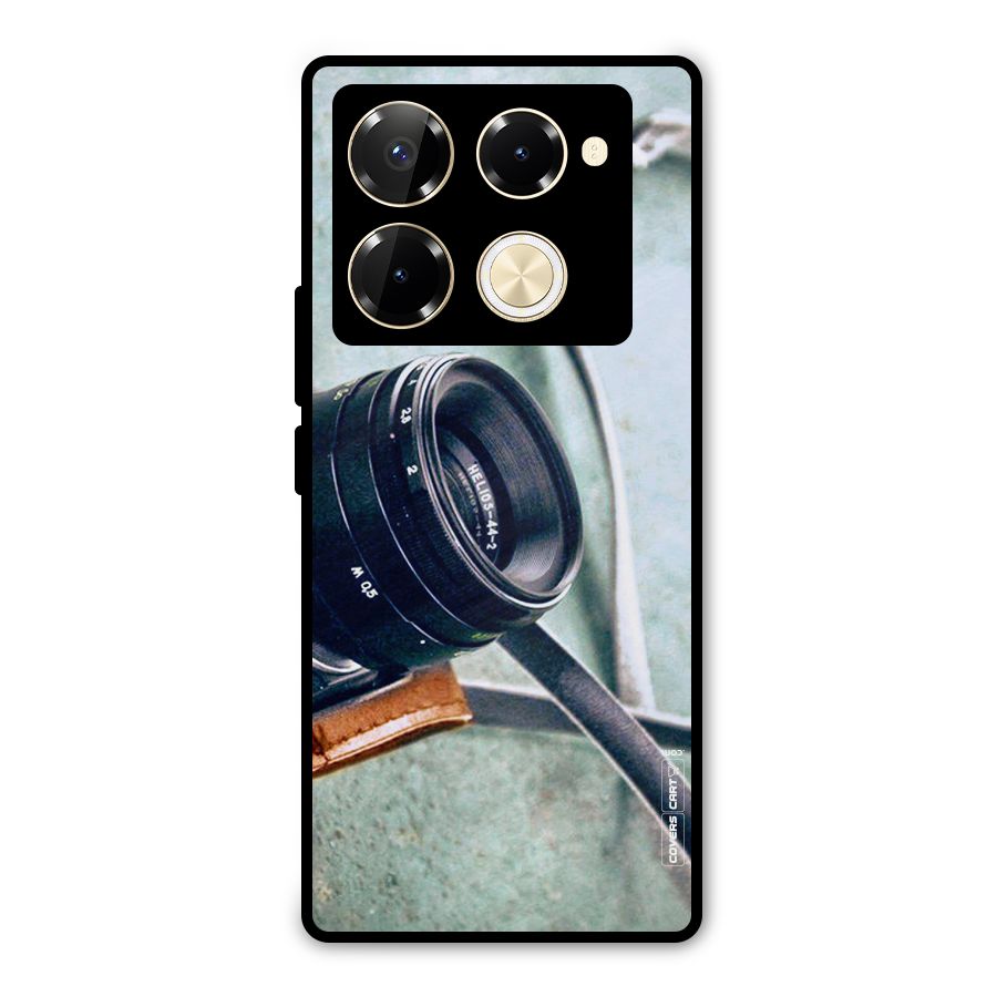 Leather Camera Lens Metal Back Case for Infinix Note 40 Pro Plus
