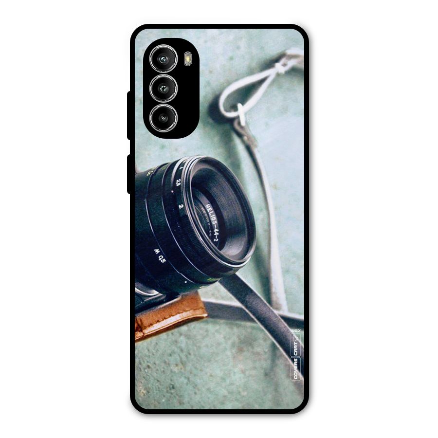 Leather Camera Lens Metal Back Case for Moto G52