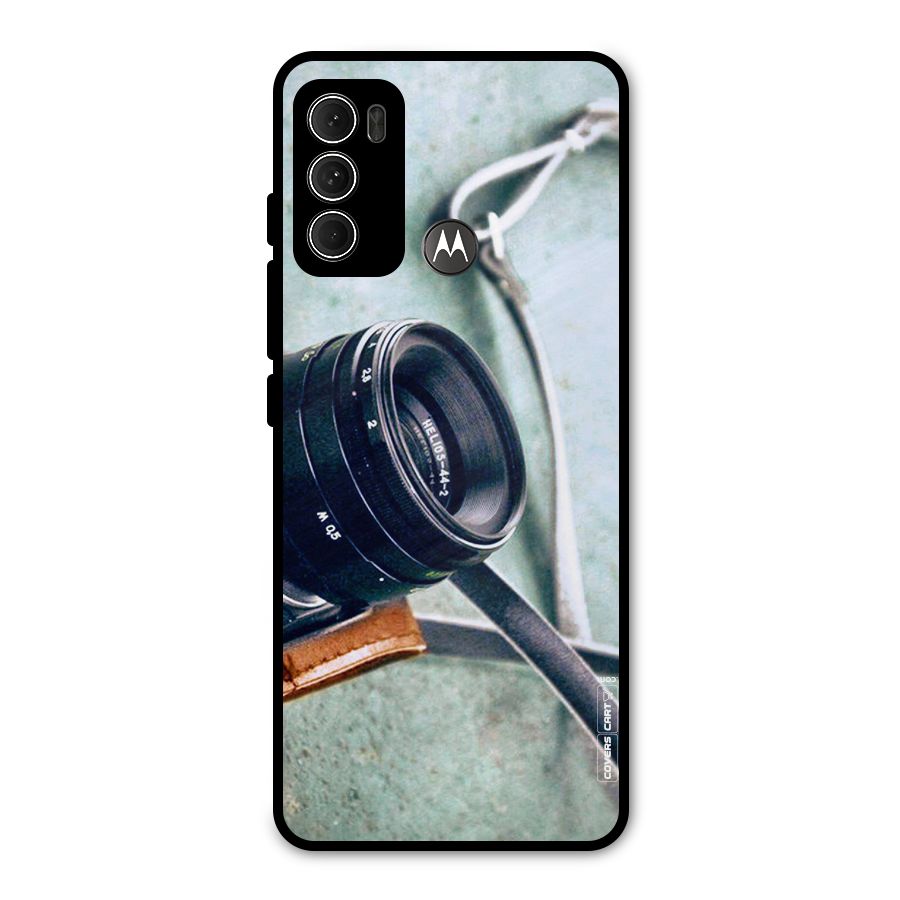 Leather Camera Lens Metal Back Case for Moto G60