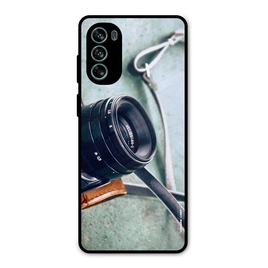 Leather Camera Lens Metal Back Case for Moto G62