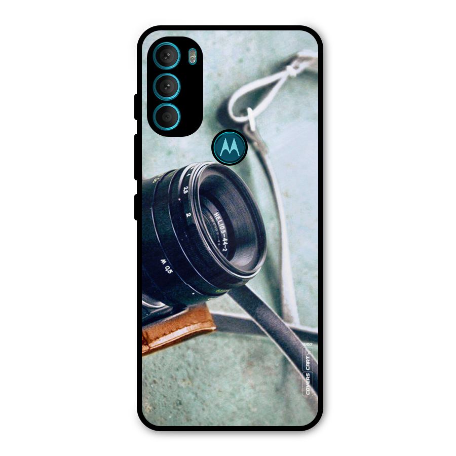 Leather Camera Lens Metal Back Case for Moto G71 5G