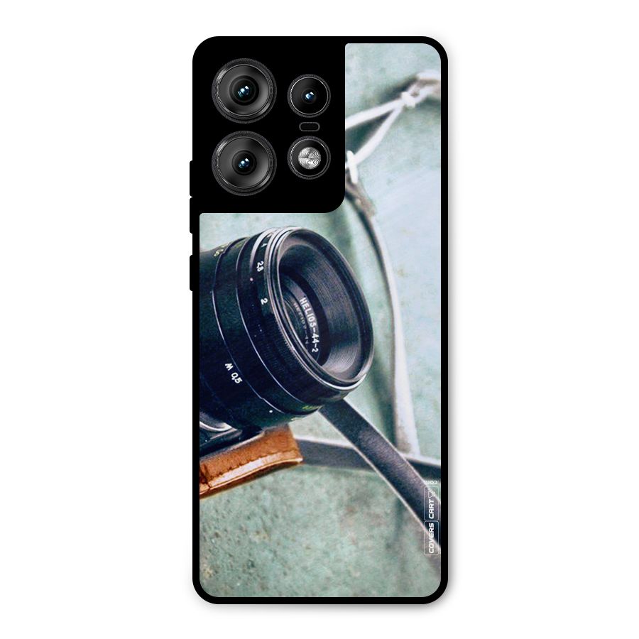Leather Camera Lens Metal Back Case for Motorola Edge 50 Pro