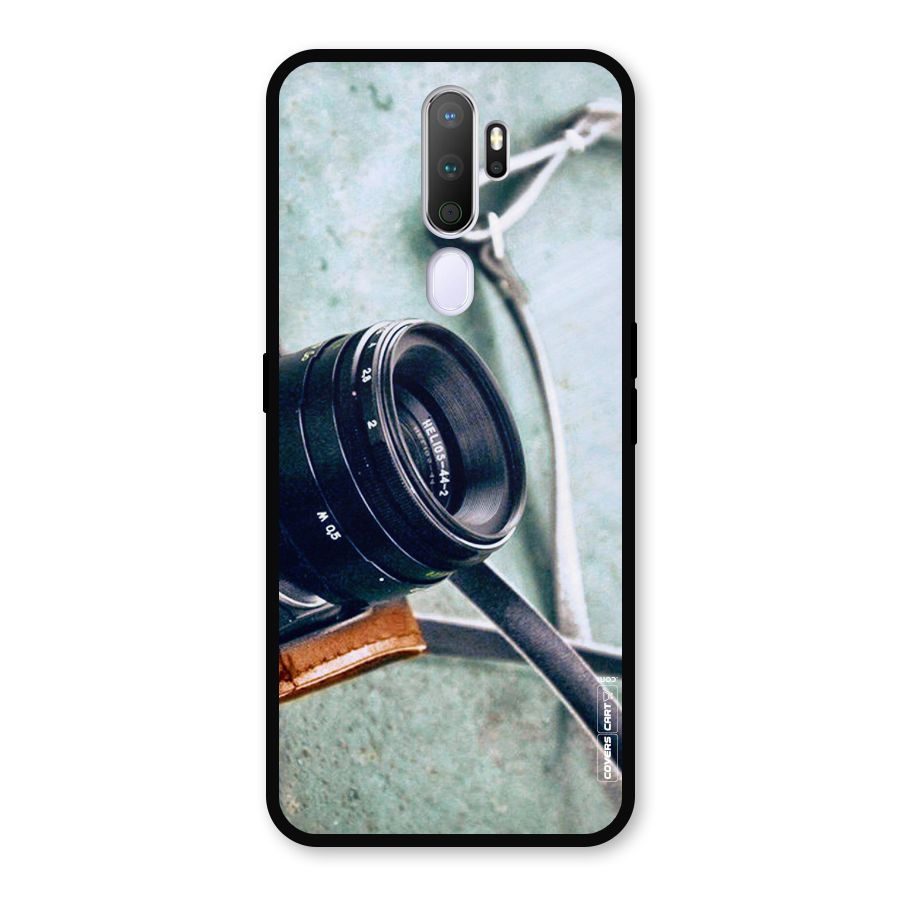 Leather Camera Lens Metal Back Case for Oppo A5 (2020)