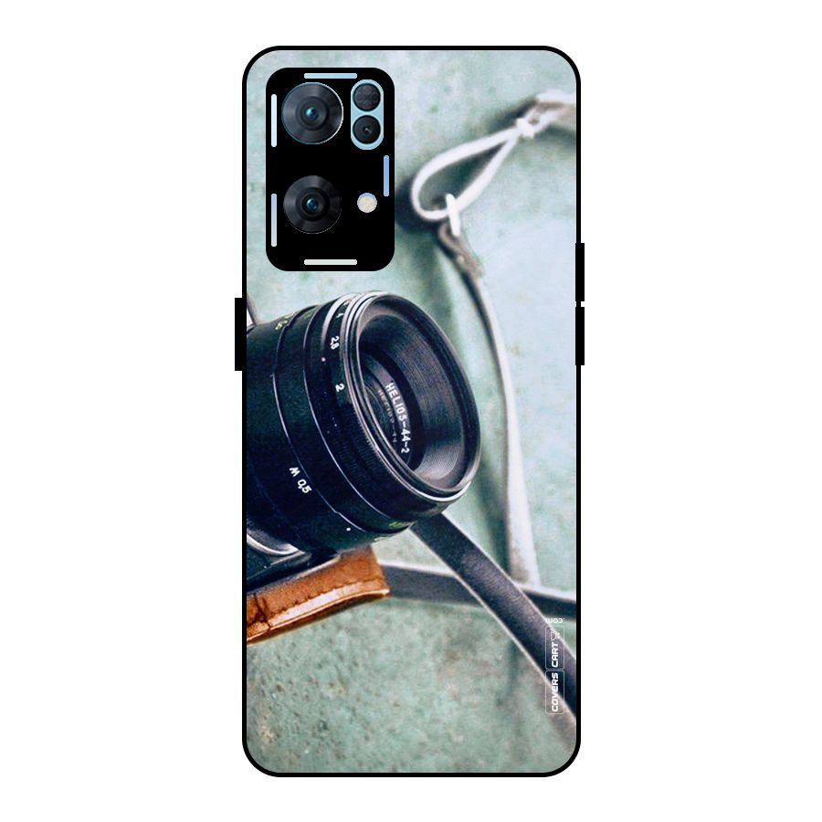 Leather Camera Lens Metal Back Case for Oppo Reno7 Pro 5G
