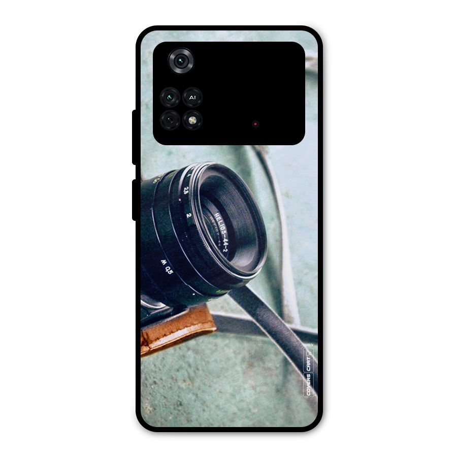 Leather Camera Lens Metal Back Case for Poco M4 Pro 4G