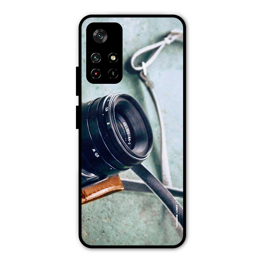Leather Camera Lens Metal Back Case for Poco M4 Pro 5G