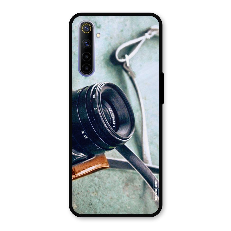 Leather Camera Lens Metal Back Case for Realme 6i