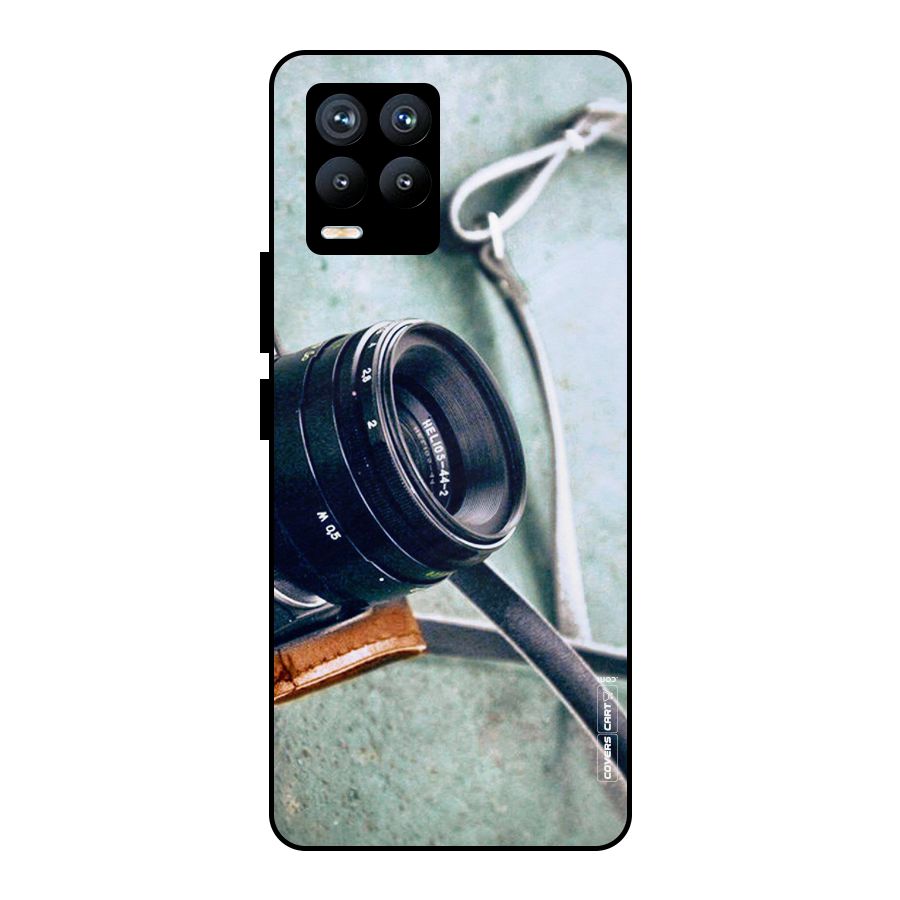 Leather Camera Lens Metal Back Case for Realme 8 Pro