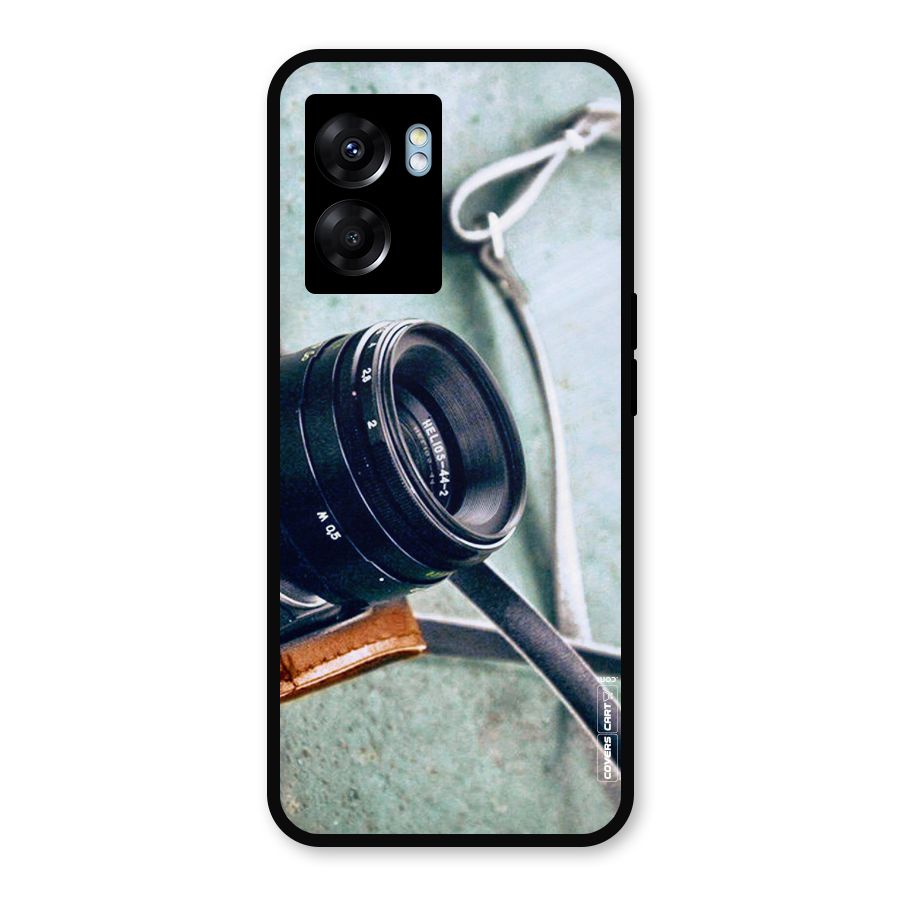 Leather Camera Lens Metal Back Case for Realme Narzo 50 5G