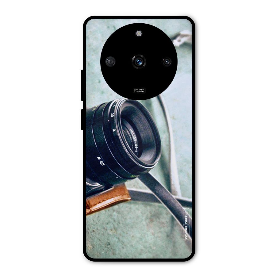 Leather Camera Lens Metal Back Case for Realme Narzo 60 5G