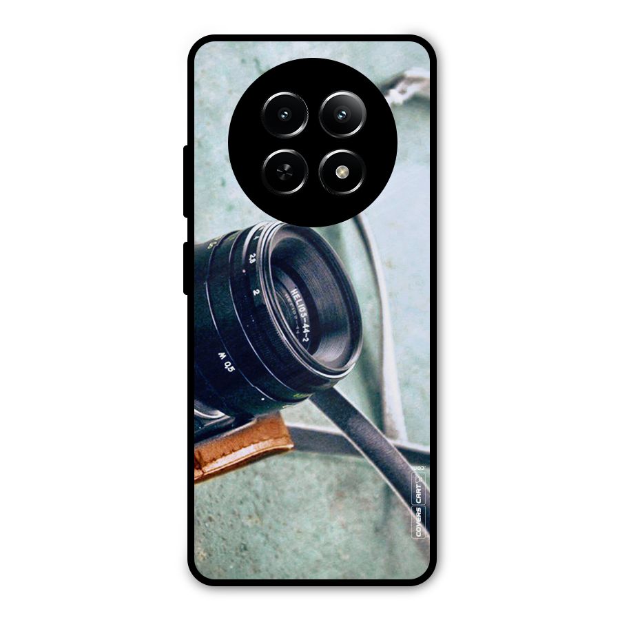 Leather Camera Lens Metal Back Case for Realme Narzo N65