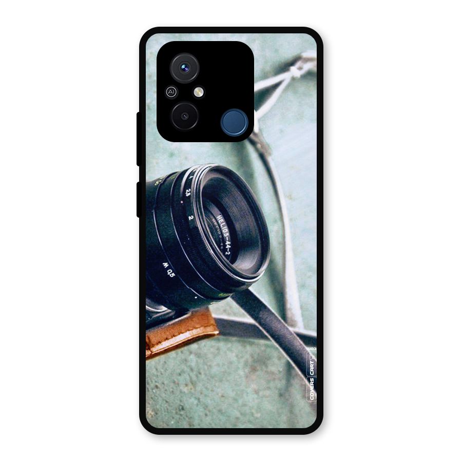 Leather Camera Lens Metal Back Case for Redmi 12C