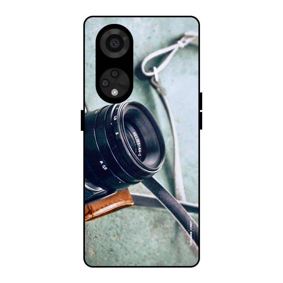 Leather Camera Lens Metal Back Case for Reno8 T 5G