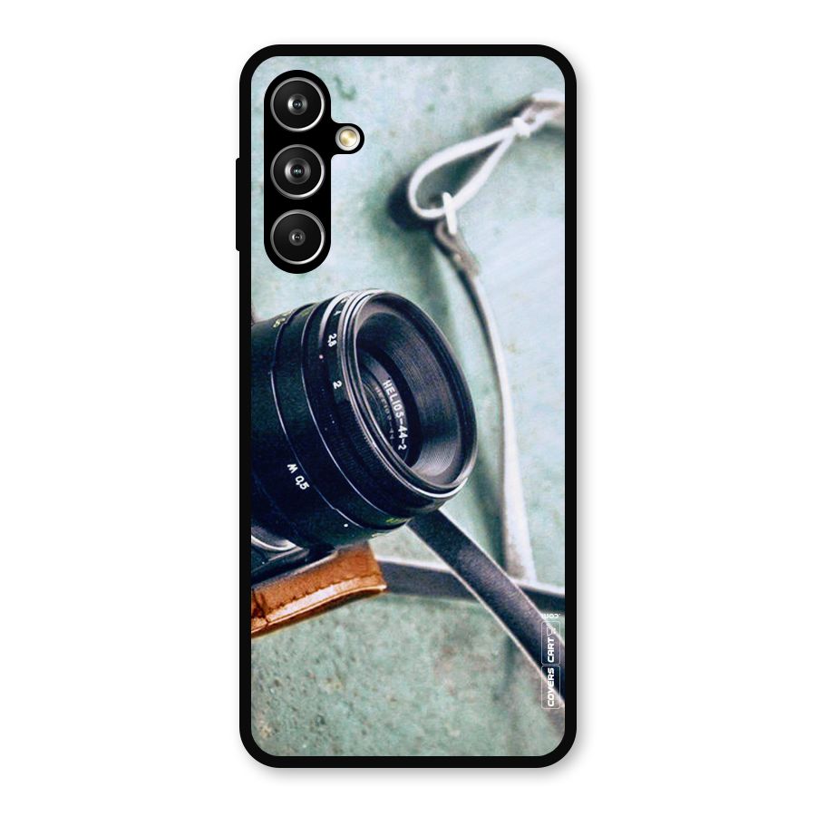Leather Camera Lens Metal Back Case for Samsung Galaxy M54
