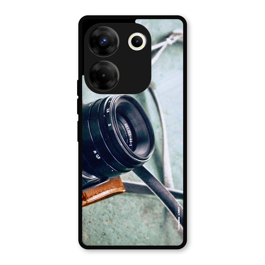 Leather Camera Lens Metal Back Case for Tecno Camon 20 Pro