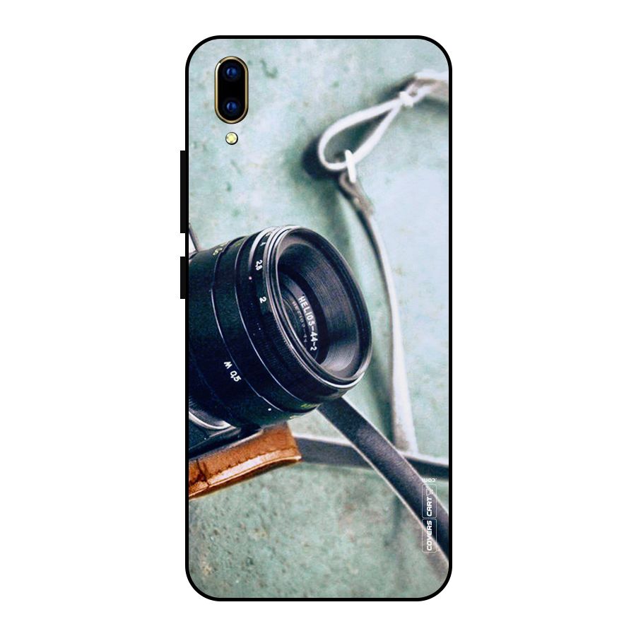 Leather Camera Lens Metal Back Case for Vivo V11 Pro
