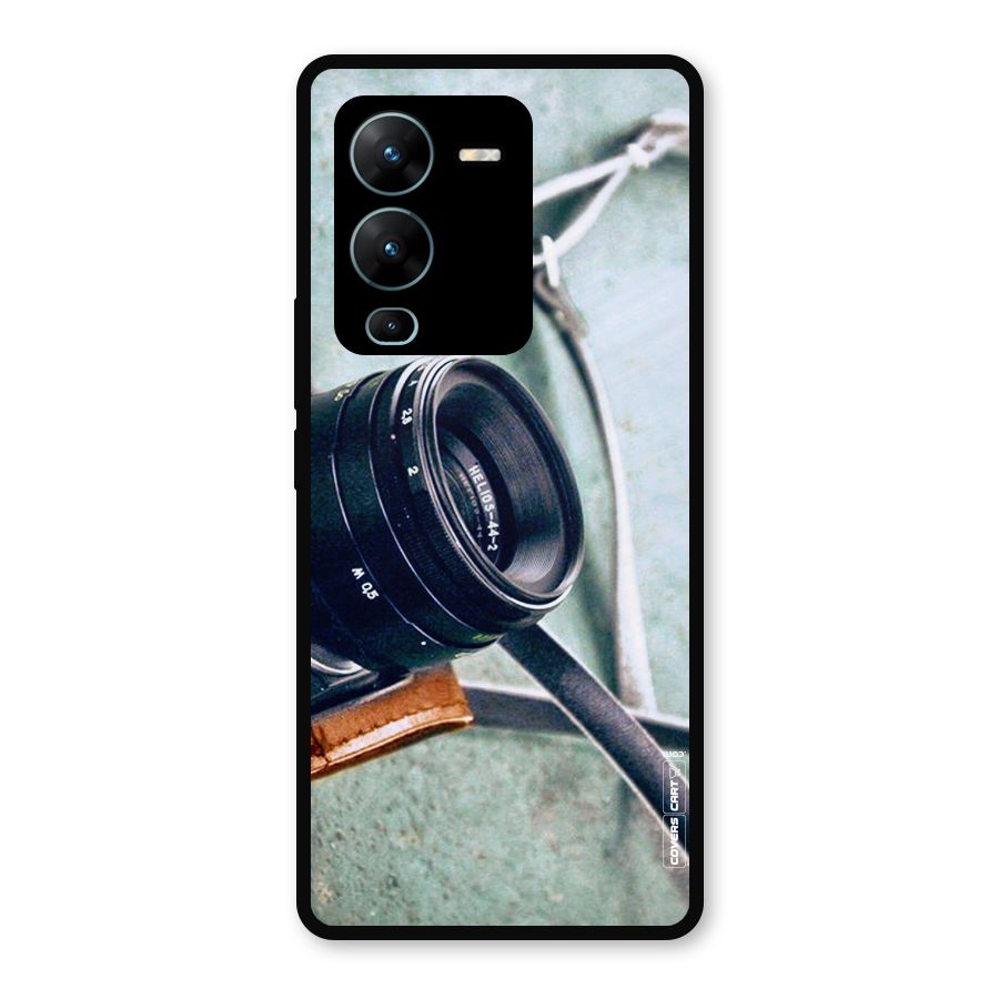 Leather Camera Lens Metal Back Case for Vivo V25 Pro
